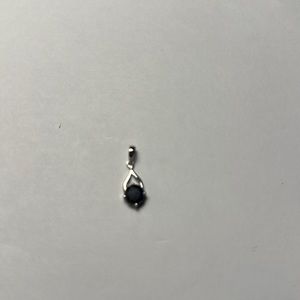 Natural Jet Black Diamond 2.00 carat in Solid White Gold